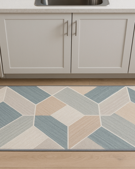 tapis de cuisine gris