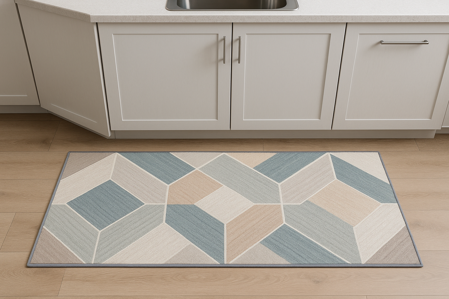 tapis de cuisine gris